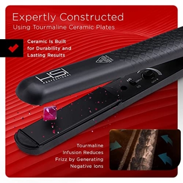 HSI Professional Ceramic Flat Iron with Travel Argan Oil