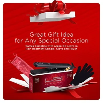 HSI Professional Ceramic Flat Iron with Travel Argan Oil