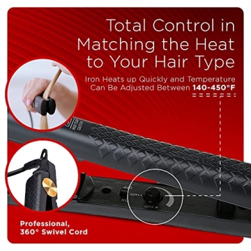 HSI Professional Ceramic Flat Iron with Travel Argan Oil