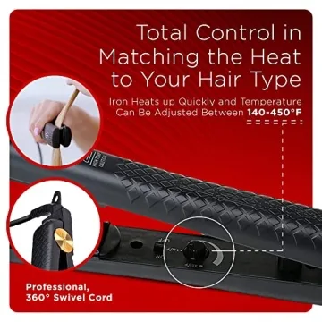 HSI Professional Ceramic Flat Iron with Travel Argan Oil