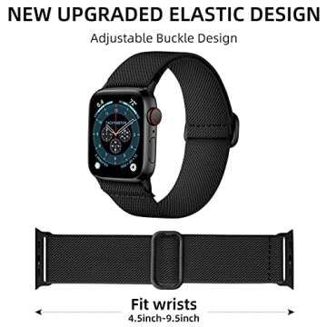 DaQin 3 Pack Stretchy Solo Loop Compatible with Apple Watch Band 40mm 38mm 44mm 42mm 41mm 45mm 46mm,...