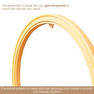 Bits and Pieces Rotating Puzzle Board with Lazy Susan