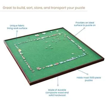 Bits and Pieces Rotating Puzzle Board with Lazy Susan