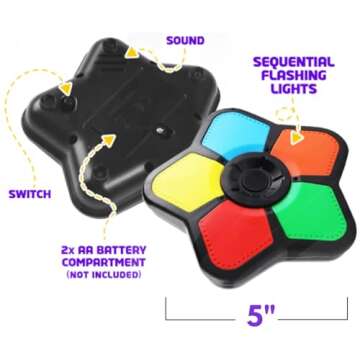 Gamie Mini Electronic Memory Game, Handheld Game for Kids 4-12, Mind-Sharpening Brain Games for Kids...