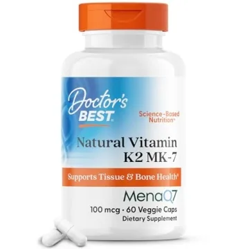Doctor's Best Natural Vitamin K2 Mk-7 with MenaQ7, 100mcg Vitamin K2 Supplement Supports Bone Health...