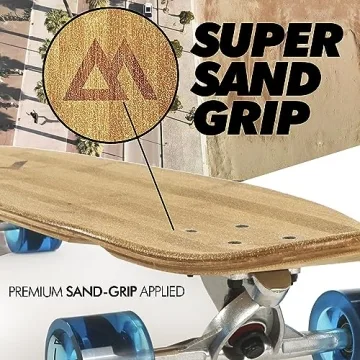 Magneto 44 Inch Kicktail Cruiser Longboard Skateboard Bamboo Maple