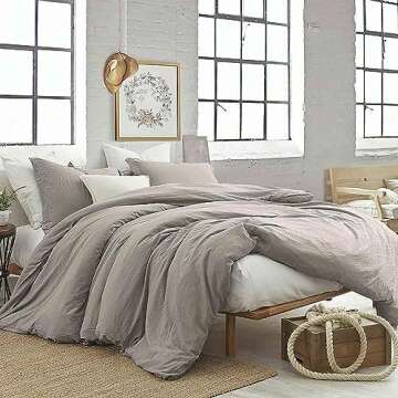 Tan Comforter King Size, 3 Piece Dark Khaki Soft Modern Bedding Set, Lightweight Taupe All Season Mi...