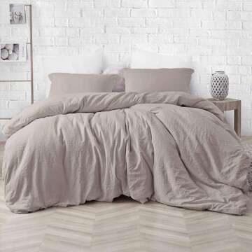 Tan Comforter King Size, 3 Piece Dark Khaki Soft Modern Bedding Set, Lightweight Taupe All Season Microfiber Down Alternative Bed Comforter with 2 Pillow Shams for Women Men