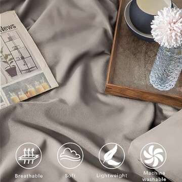 Tan Comforter King Size, 3 Piece Dark Khaki Soft Modern Bedding Set, Lightweight Taupe All Season Microfiber Down Alternative Bed Comforter with 2 Pillow Shams for Women Men