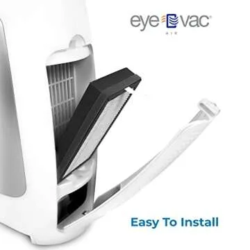 EyeVac Air Official Air Filters - Air Purification Replacement Filters (2-pack) | Dual Filtration - True HEPA H13 & Activated Carbon
