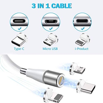AICase 3-in-1 Magnetic Charging Cable for Fast Charging