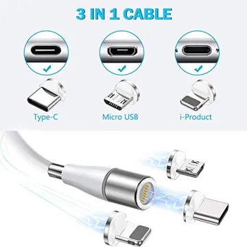 AICase 3-in-1 Magnetic Charging Cable for Fast Charging