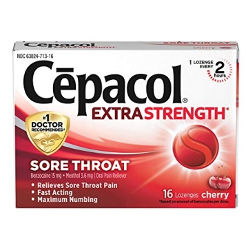 Cepacol Extra Strength Sore Throat Lozenges - 16ct Cherry Flavor