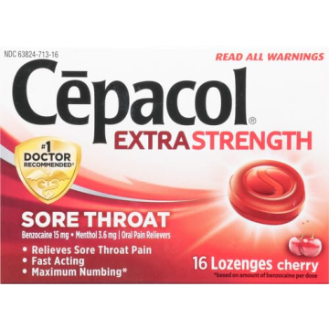 Cepacol Extra Strength Sore Throat Lozenges Cherry Flavor 16ct