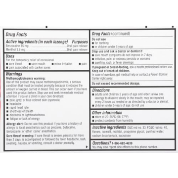 Cepacol Extra Strength Sore Throat Lozenges Cherry Flavor 16ct