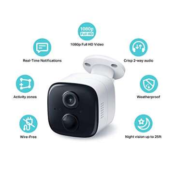 Kasa Home Security Camera KC310S2 1080P with Siren and Night Vision