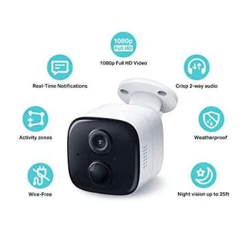 Kasa Home Security Camera KC310S2 1080P with Siren and Night Vision