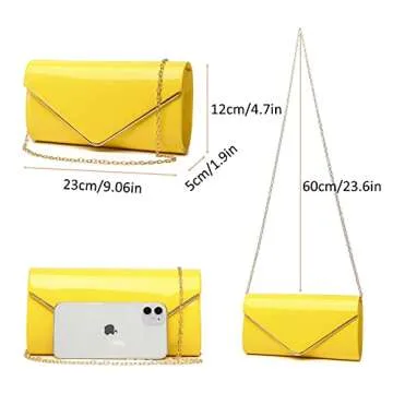 Stylish Patent Leather Clutch for Parties and Events
