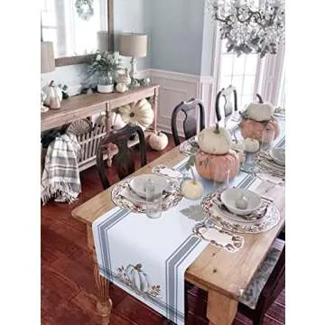 Fall Thanksgiving Table Runners for Dining Tables 70 Inch