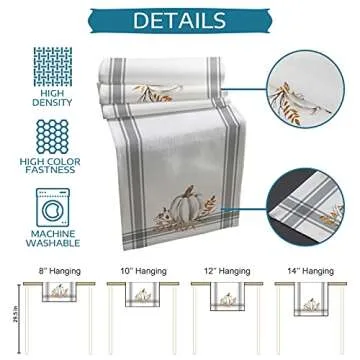 Fall Thanksgiving Table Runners for Dining Tables 70 Inch