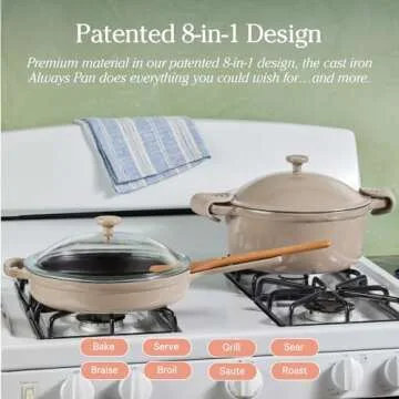 Our Place Cast Iron Always Pan | Versatile 8-in-1 Cookware