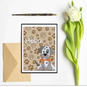 Dog Paw Print Background Plastic Embossing Folders for Card Making Pet Cat Paw Print Background Scrapbooking Plastic Template Photo Album Card Paper Handmade DIY Craft Decoration Template Molds