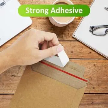 Famagic 9x12 Photo Mailers 50 Pack - Brown Self Seal Document Mailers Cardboard Envelopes, Stay Flat Photo Envelopes 9.25 x 11.75 Inches