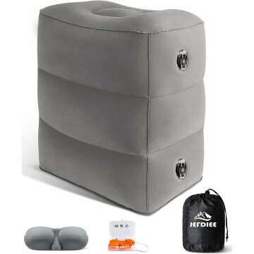 Inflatable Foot Rest Pillow for Travel Comfort & Relaxation