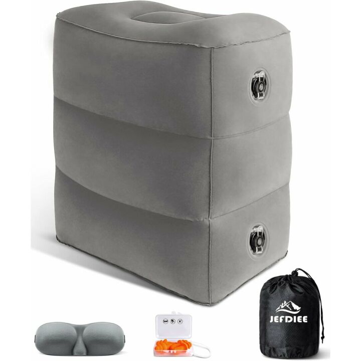 Inflatable Foot Rest Pillow for Travel Comfort