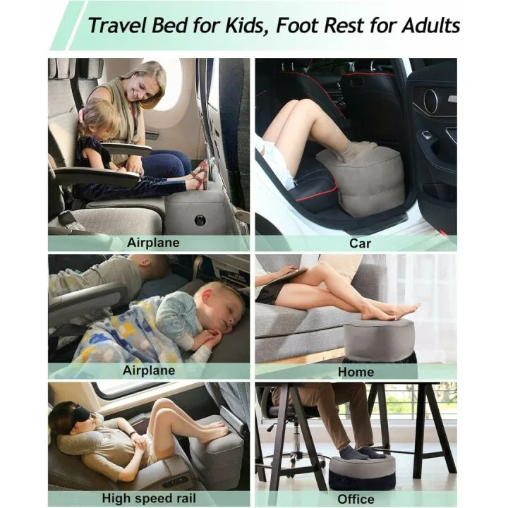 Inflatable Foot Rest Pillow for Travel Comfort