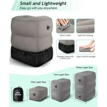 Inflatable Foot Rest Pillow for Travel Comfort