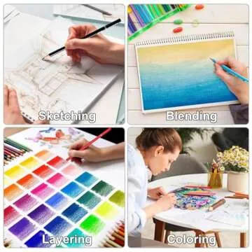 KALOUR 72 Count Colored Pencils for All Ages