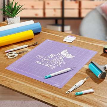 AOOIIN 12 x 12 inch StandardGrip Cutting Mat for Cricut Explore One/Air/Air 2/Maker Adhesive Non-Slip Cut Mats Replacement Accessories for Cricut, 3 Pack