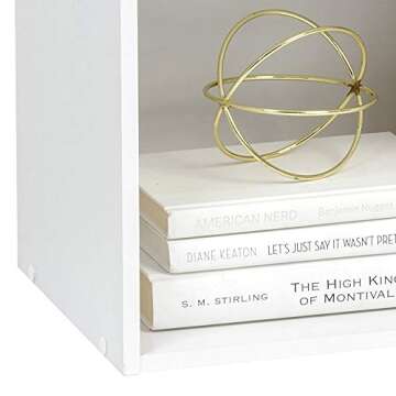 IRIS CX-2 Wood, Bookshelf Storage Shelf, Bookcase, 2-Tier, White