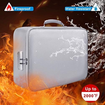 DocSafe Fireproof Document Bag with Lock for Secure Storage