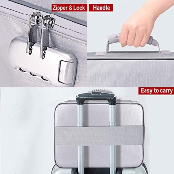 DocSafe Fireproof Document Bag with Lock for Secure Storage