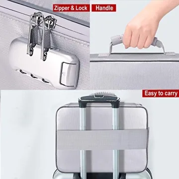 DocSafe Fireproof Document Bag with Lock for Secure Storage