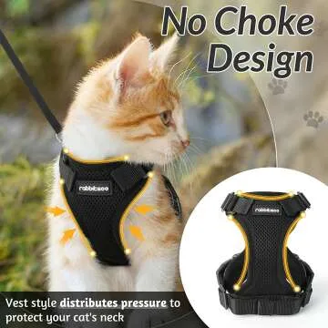 Escape Proof Cat Harness and Leash - Black XS