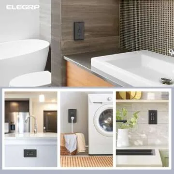 Reliable ELEGRP GFCI Outlet with Self-Test - Black