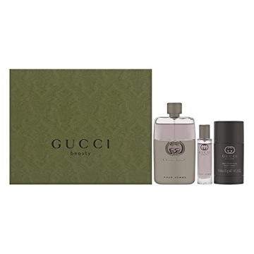 Gucci Guilty 3 Piece Hardbox Gift Set for Men with Deodorant