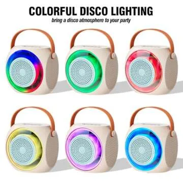 Kids Karaoke Machine with Wireless Microphone & Lights