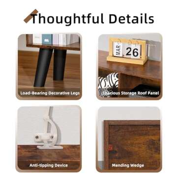 LEYAOYAO 10 Cube Bookshelf,3 Tier Modern Wide Bookcase with Legs,Mid-Century Wood Bookshelves Storage，Brown Large Book Case,Freestanding Organizer Display Shelf for Bedroom,Living Room,Office