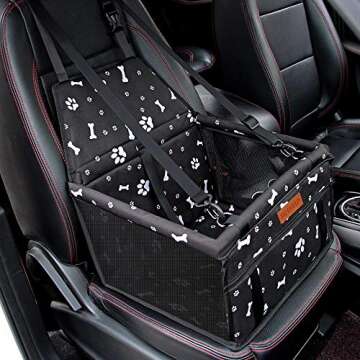Portable SWIHELP Dog Car Seat for Small Pets and Puppies