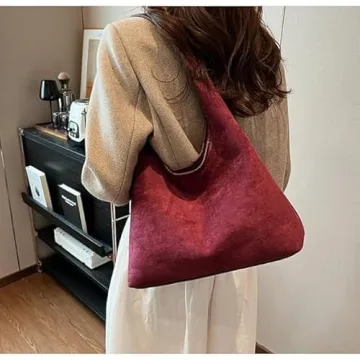Chic 2024 Suede Hobo Bag for Women - Stylish & Functional