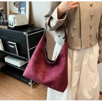 Chic 2024 Suede Hobo Bag for Women - Stylish & Functional