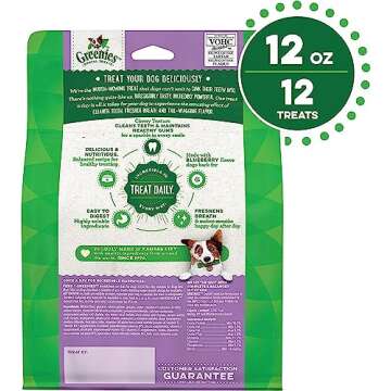 Greenies Bursting Blueberry Dog Dental Treat Regular Size 12 count - Pack of 3