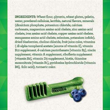 Greenies Bursting Blueberry Dog Dental Treat Regular Size 12 count - Pack of 3
