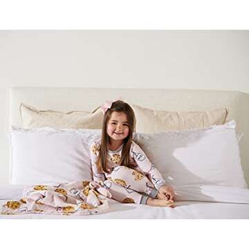 Mud Pie Baby Girls' Milk and Cookies Pajama Set, Pink, 12-18, 12 Months-18 Months