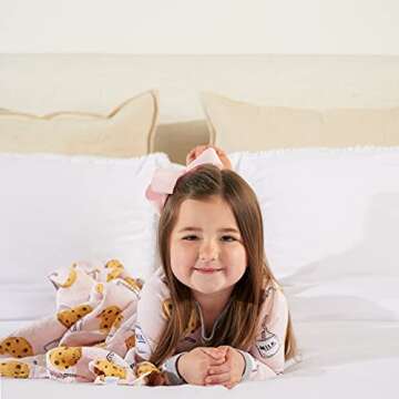 Mud Pie Baby Girls' Milk and Cookies Pajama Set, Pink, 12-18, 12 Months-18 Months