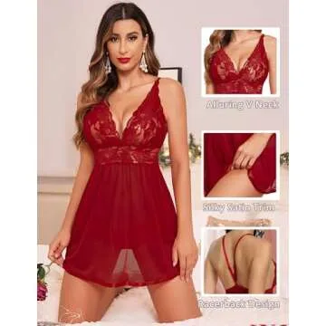 Avidlove Lace Babydoll Chemise for Romantic Nights
